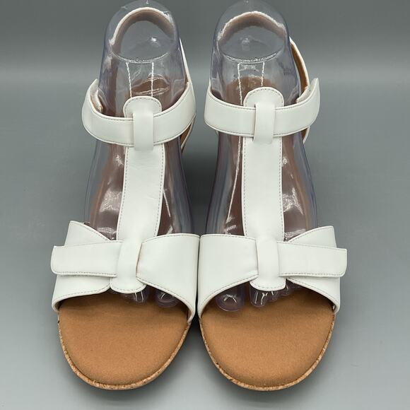 NEW Rockport Women’s Blanca T-Strap Wedge Sandals White Size 9.5M - Picture 3 of 10